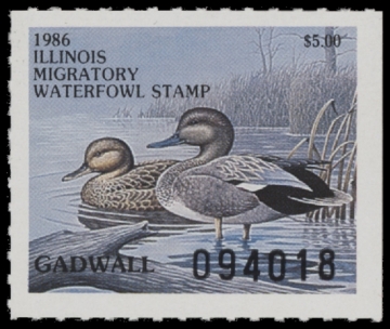 Scan of 1986 Illinois Duck Stamp