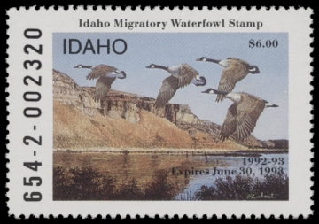 Scan of 1992 Idaho Duck Stamp