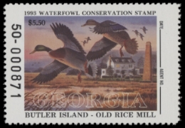 Scan of 1993 Georgia Duck Stamp