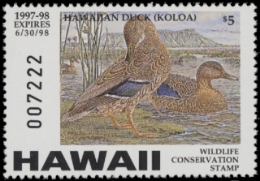 Scan of 1997 Hawaii Duck Stamp