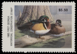 Scan of 1985 Georgia Duck Stamp - First of State