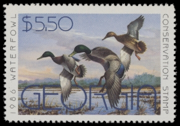 Scan of 1986 Georgia Duck Stamp