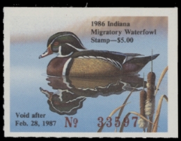 Scan of 1986 Indiana Duck Stamp