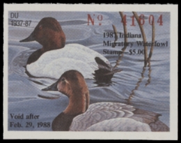 Scan of 1987 Indiana Duck Stamp