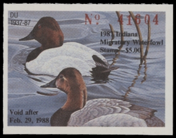 Scan of 1987 Indiana Duck Stamp