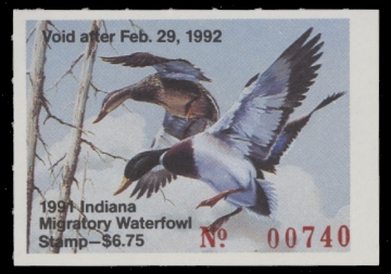 Scan of 1991 Indiana Duck Stamp