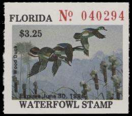 Scan of 1985 Florida Duck Stamp