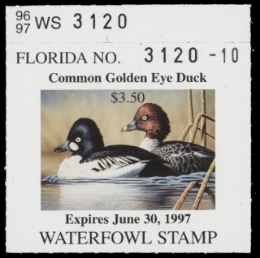 Scan of 1996 Florida Duck Stamp