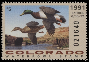 Scan of 1991 Colorado Duck Stamp