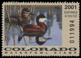 Scan of 2001 Colorado Duck Stamp