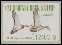 Scan of 1973 California Duck Stamp