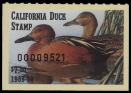 Scan of 1989 California Duck Stamp