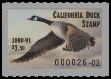 Scan of 1990 California Duck Stamp