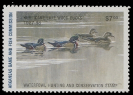 Scan of 1987 Arkansas Duck Stamp