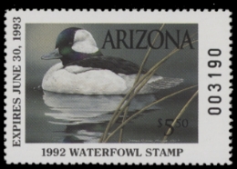 Scan of 1992 Arizona Duck Stamp