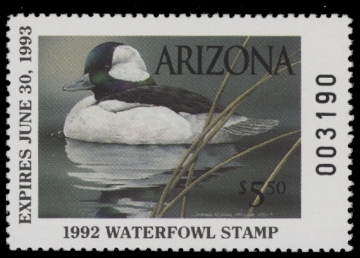 Scan of 1992 Arizona Duck Stamp