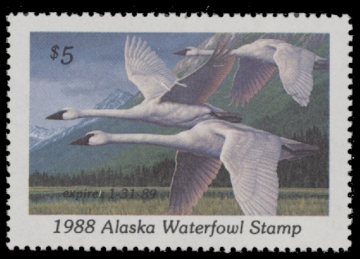 Scan of 1988 Alaska Duck Stamp