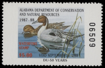 Scan of 1987 Alabama Duck Stamp