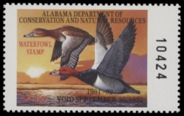 Scan of 1991 Alabama Duck Stamp