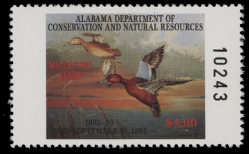 Scan of 1992 Alabama Duck Stamp