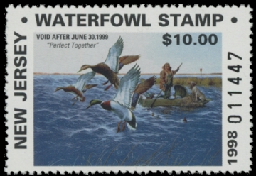 Scan of 1998 New Jersey Duck Stamp NR