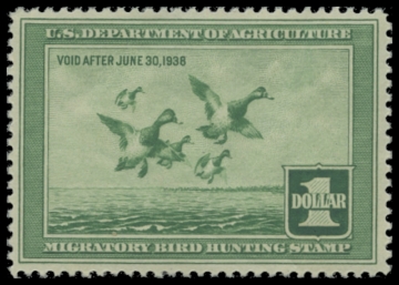 Scan of RW4 1937 Duck Stamp MNH