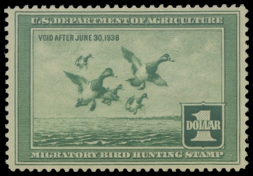 Scan of RW4 1937 Duck Stamp MNH