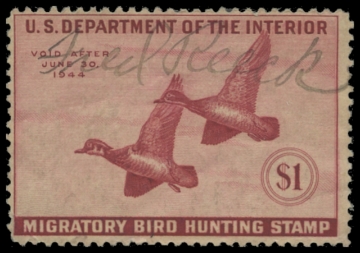 Scan of RW10 1943 Duck Stamp 