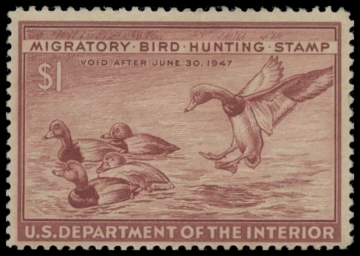 Scan of RW13 1946 Duck Stamp 