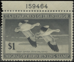 Scan of RW14 1947 Duck Stamp 