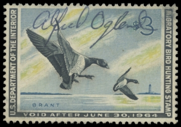 Scan of RW30 1963 Duck Stamp. Used. F-VF 