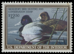 Scan of RW56 1989 Duck Stamp. Unsigned. F-VF 