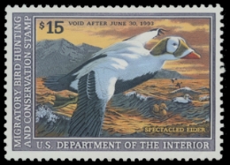 Scan of RW59 1992 Duck Stamp. MLH. VF 