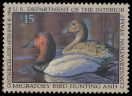 Scan of RW60 1993 Duck Stamp. MLH. VF 