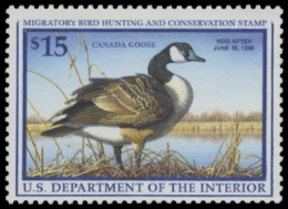 Scan of RW64 1997 Duck Stamp. MLH. VF 