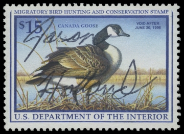 Scan of RW64 1997 Duck Stamp. Used. VF 