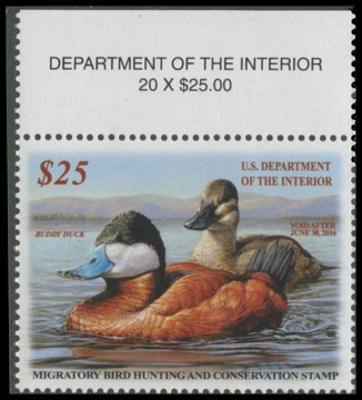 Scan of RW82 2015 Duck Stamp 