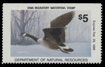 Scan of 1987 Iowa Duck Stamp