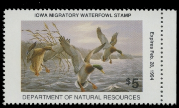 Scan of 1993 Iowa Duck Stamp