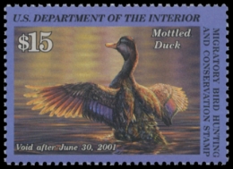 Scan of RW67 2000 Duck Stamp. MNH