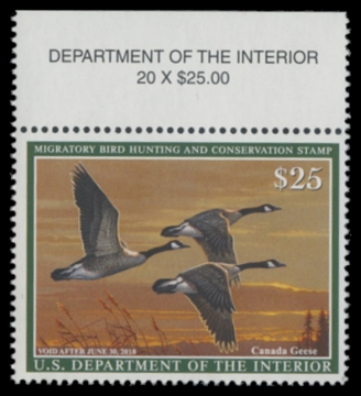 Scan of RW84 2017 Duck Stamp 