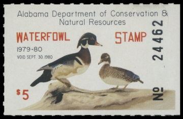 Scan of 1979 Alabama Duck Stamp - First of State