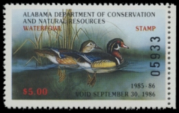 Scan of 1985 Alabama Duck Stamp