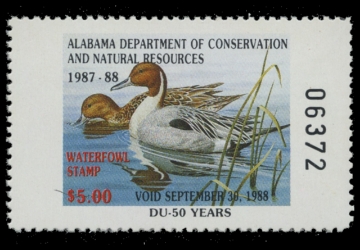 Scan of 1987 Alabama Duck Stamp