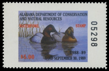 Scan of 1988 Alabama Duck Stamp