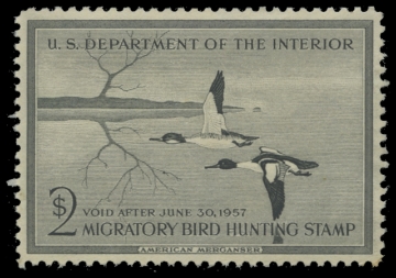 Scan of RW23 1956 Duck Stamp 