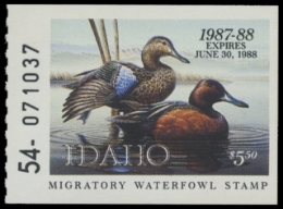 Scan of 1987 Idaho Duck Stamp - First of State
