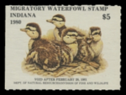 Scan of 1980 Indiana Duck Stamp