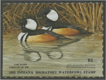Scan of 1981 Indiana Duck Stamp