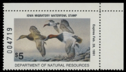 Scan of 1990 Iowa Duck Stamp